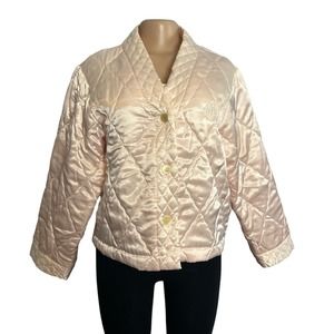 Christian Dior Womens Vintage Light Pink Quilted Jacket
